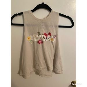 Adidas Floral Cropped Tank Top
